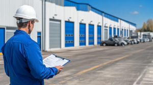 ICC M1 Inspector examining a building